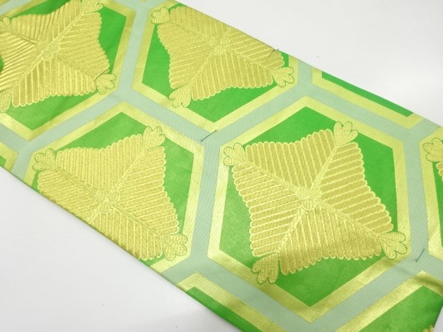 JAPANESE NAGOYA OBI / UNUSED / WOVEN PINE & RHOMBUS